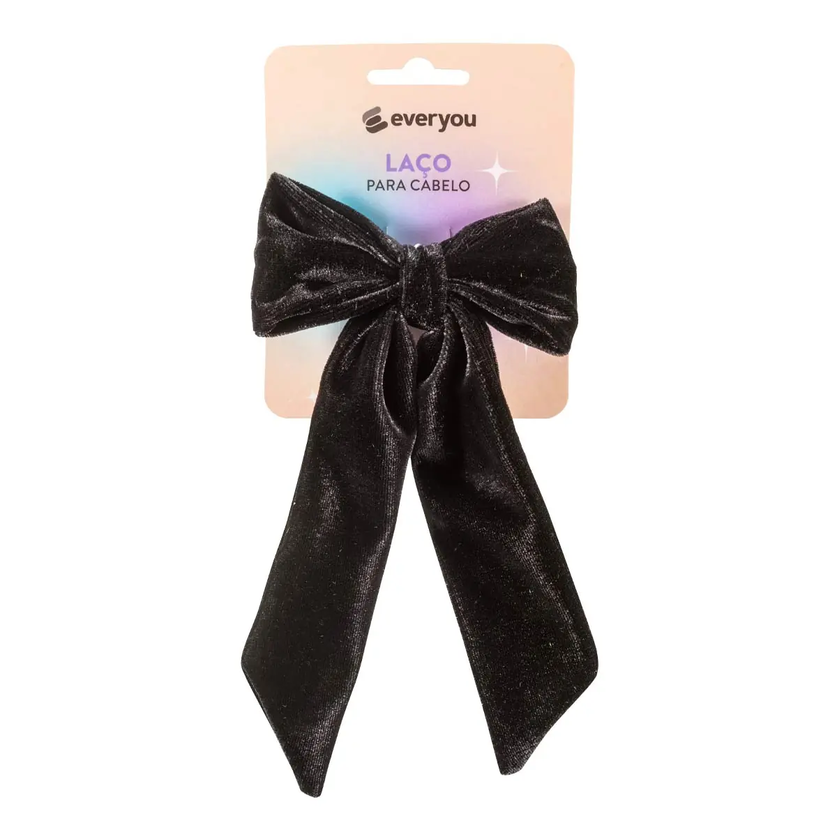 Presilha para Cabelo Laço Ever You Veludo Preto 1 Unidade