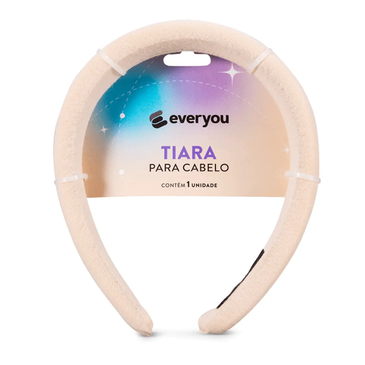 Tiara Lisa Ever You em Tecido Areia 1 Unidade