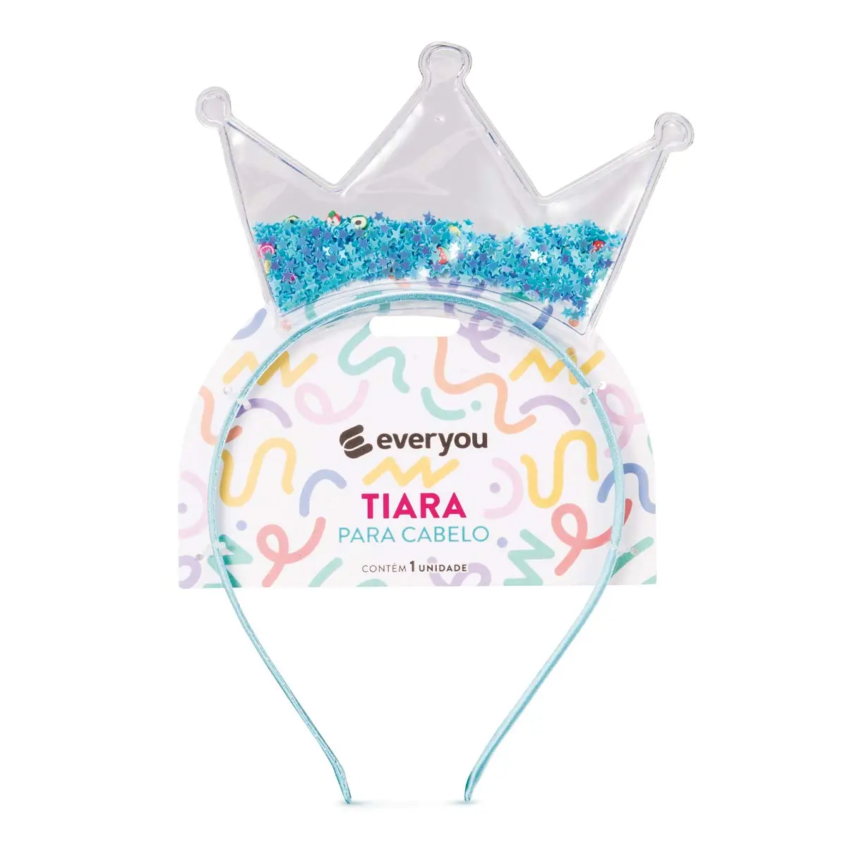 Tiara Infantil Ever You Lantejoulas Princesa Azul 1 Unidade