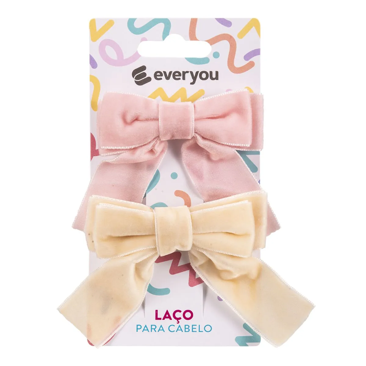Presilha Laço Ever You Veludo Infantil 2 Unidades