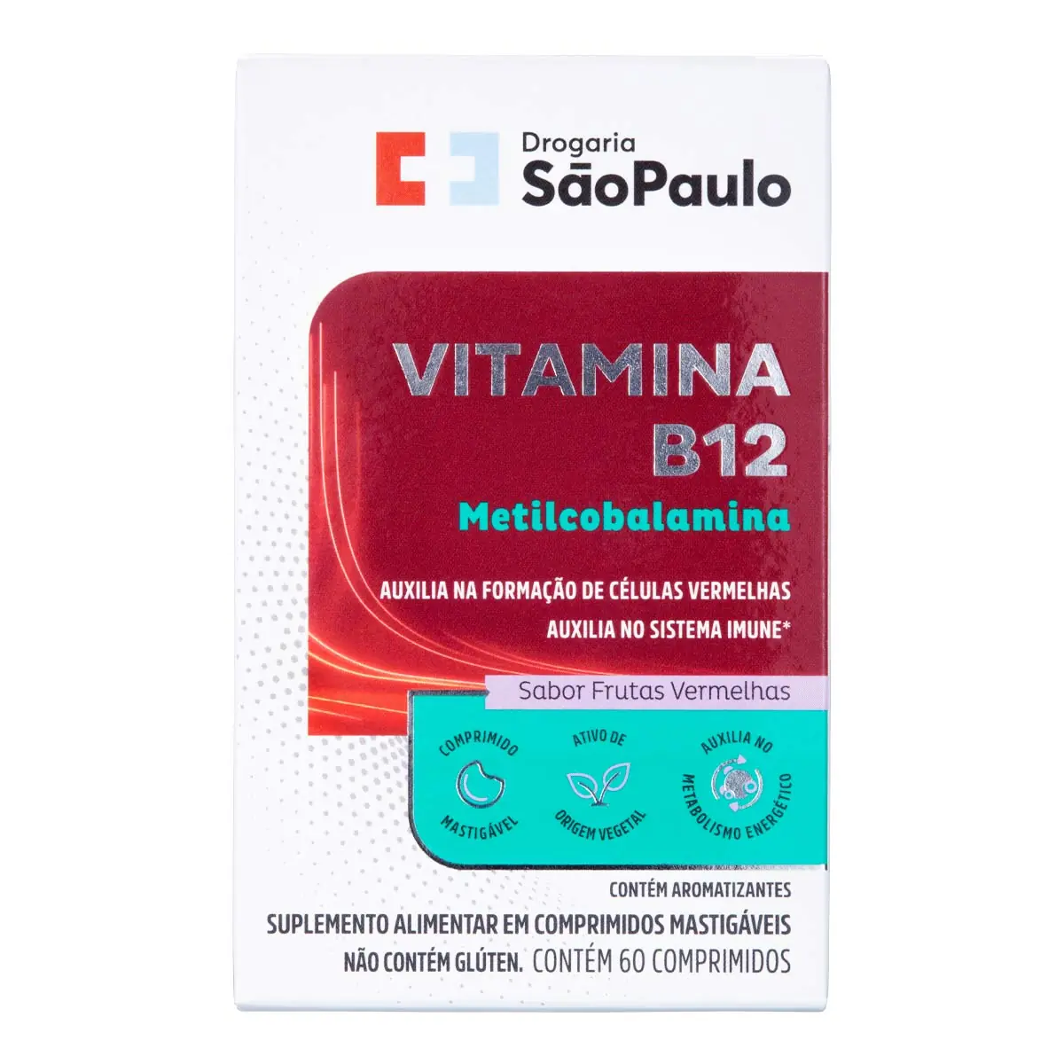 Vitamina B12 Drogaria São Paulo 60 Comprimidos Mastigavéis