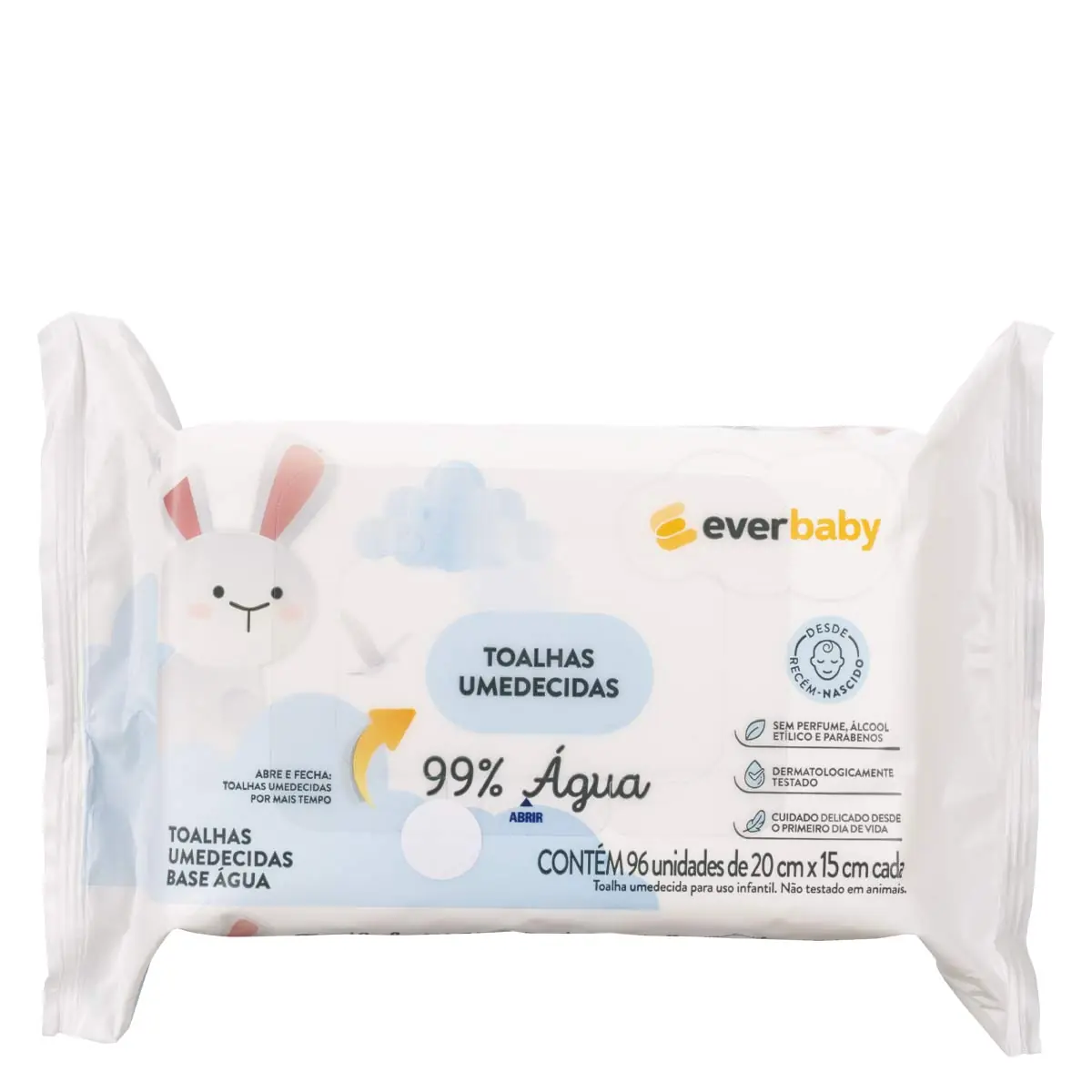 Toalhas Umedecidas Ever Baby 99% Água 96 Unidades