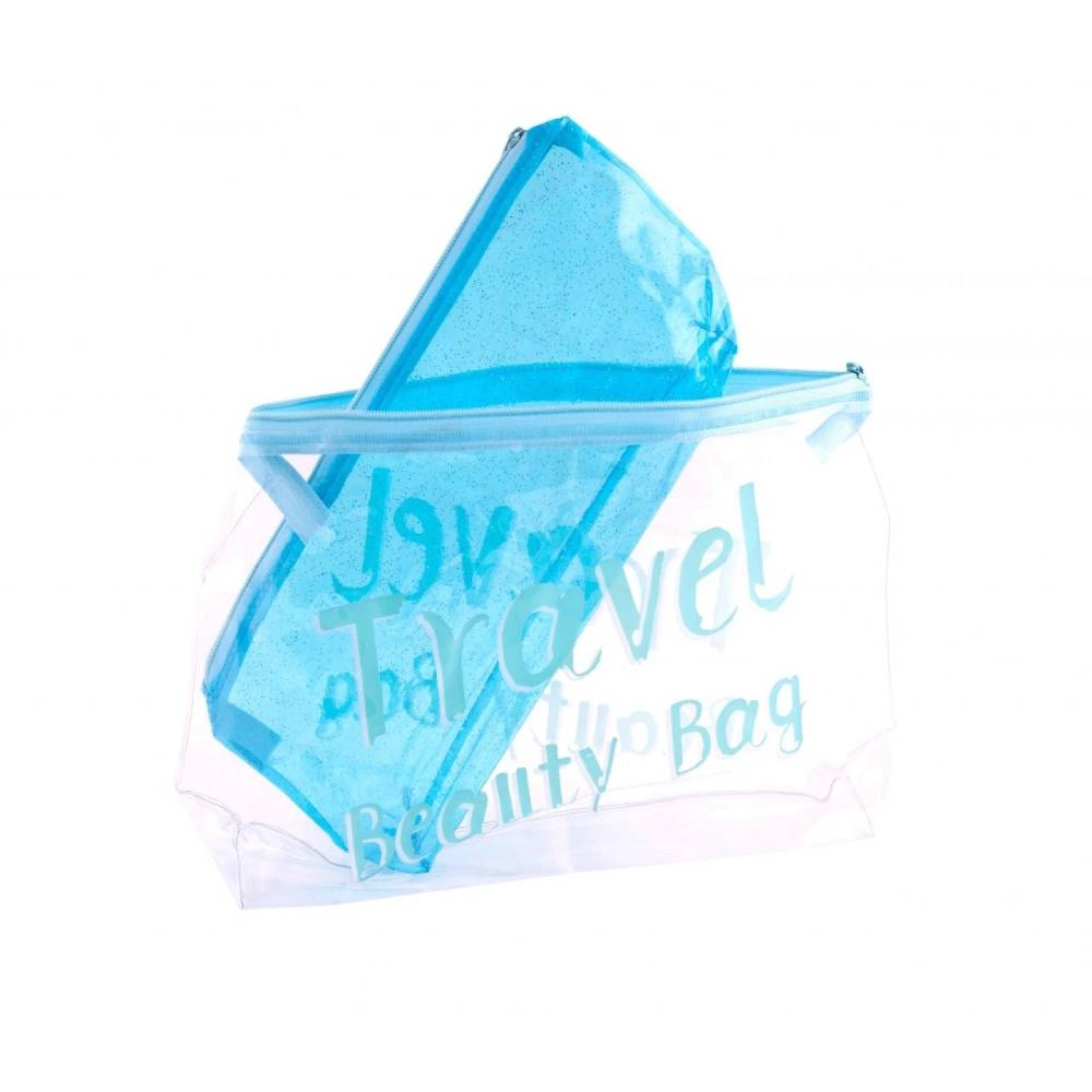 Necessaire/estojo/frasqueira Livvi Beauty Dupla Azul 1un