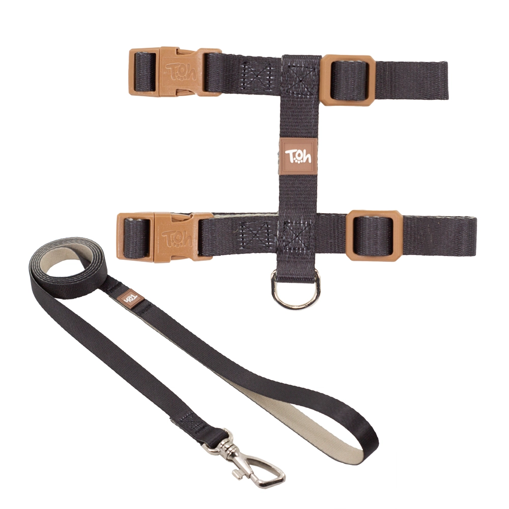 Conjunto Toh Peitoral H De Gato U Preto Caqui