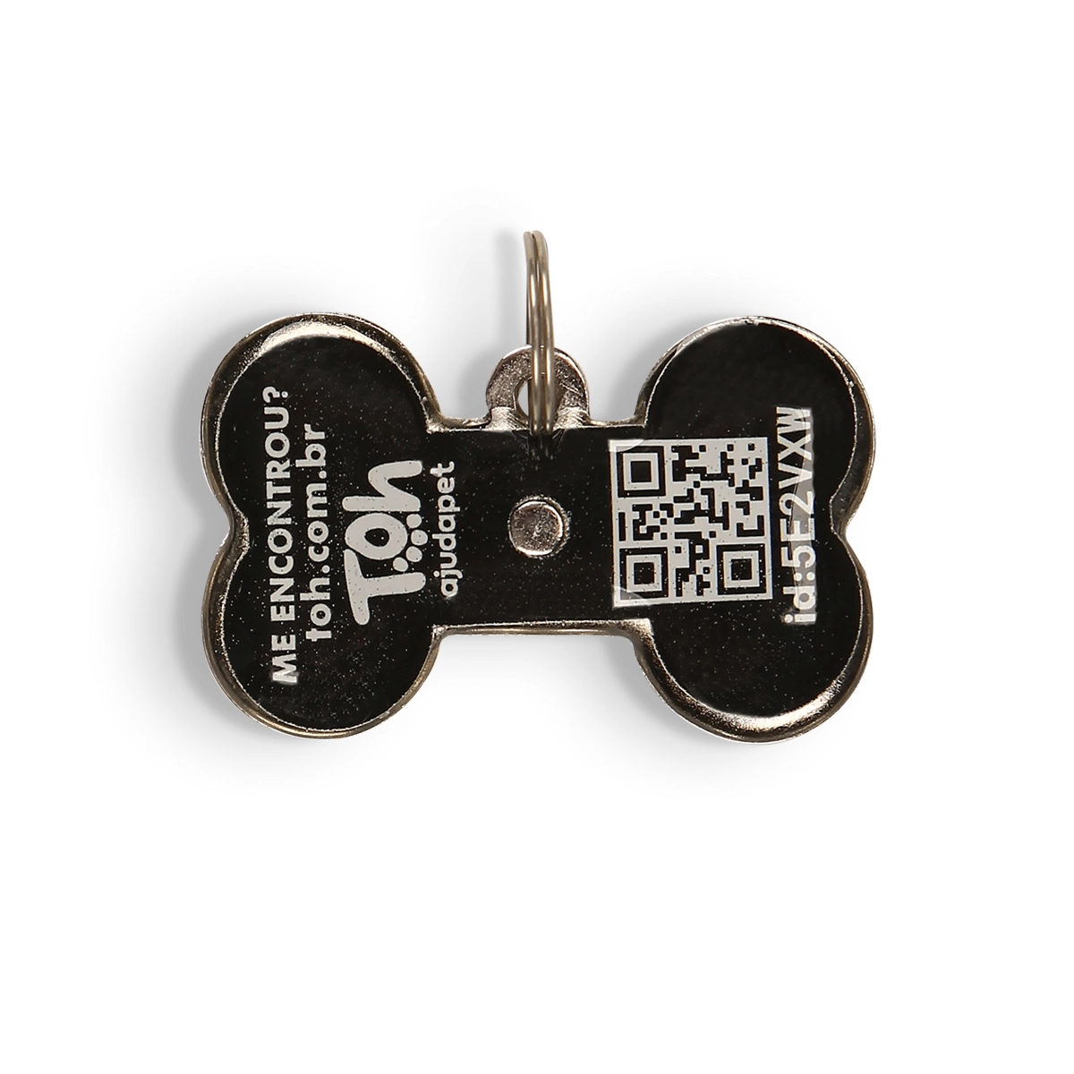 Toh Pingente Qr Code Osso G Preto