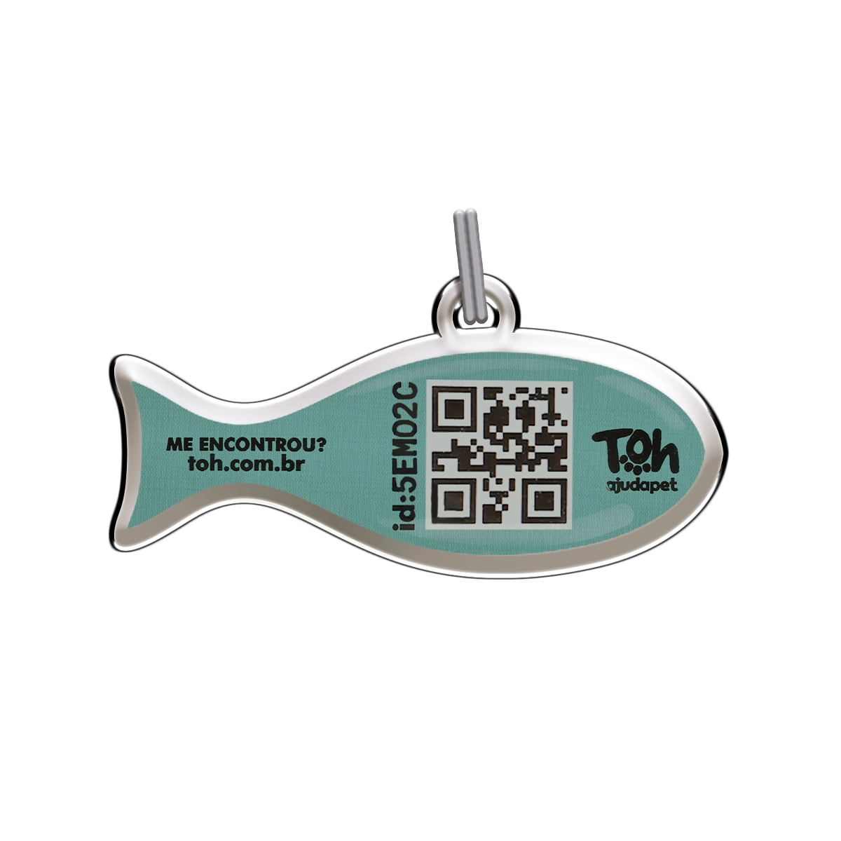 Toh Pingente Qr Code Peixe U Verde Tiffany