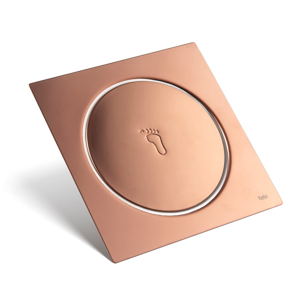 Ralo Click Inteligente De Banheiro 15x15 Cm (inox Rosé Gold)