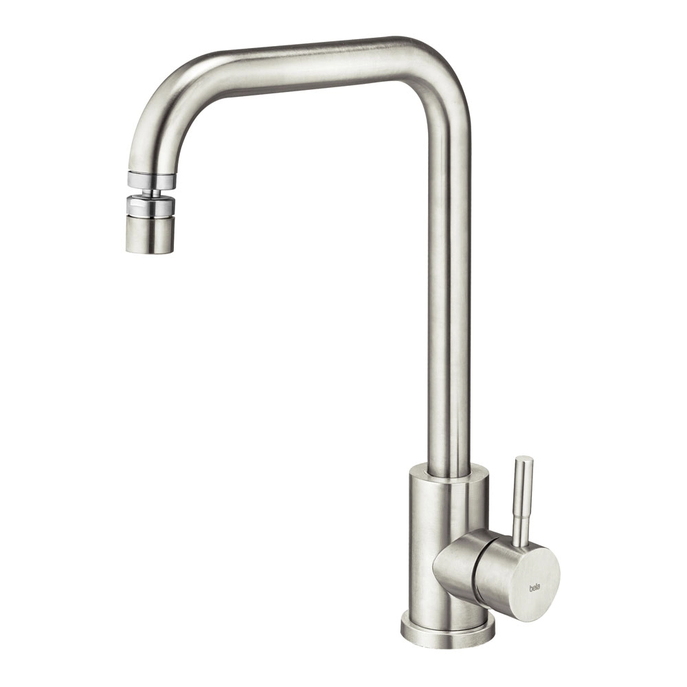 Torneira Monocomando Giratória Cozinha Inox (malta Escovada)