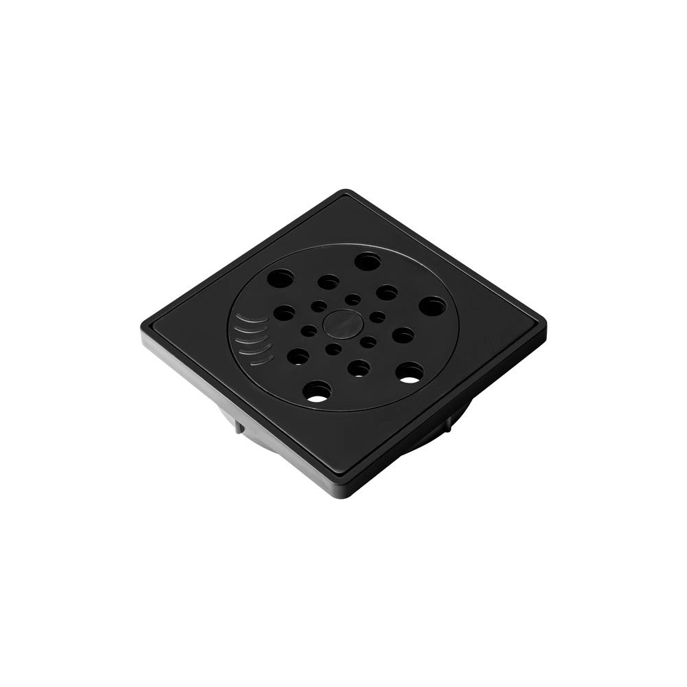 Kit 02 - Ralo Com Fecho + Porta Grelha 10x10 Cm (preto)