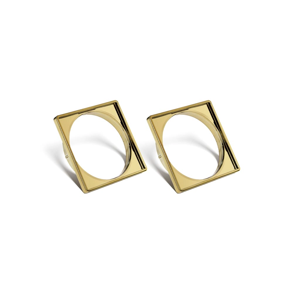 Kit 02 - Porta Grelha 10x10 Cm (dourado)