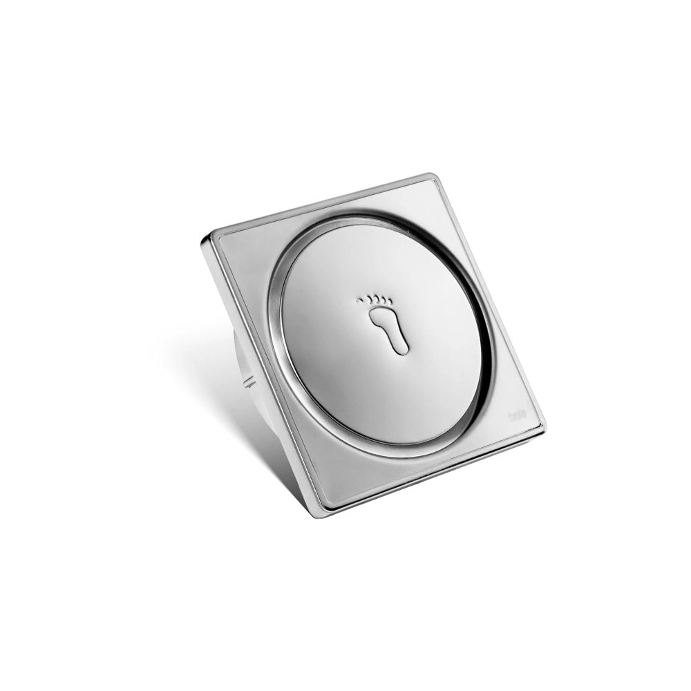 Kit 01 - Ralo Click De Inox 10x10 Cm + Porta Grelha Cromado