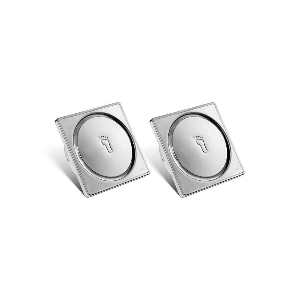 Kit 02 - Ralo Click De Inox 10x10 Cm + Porta Grelha Cromado