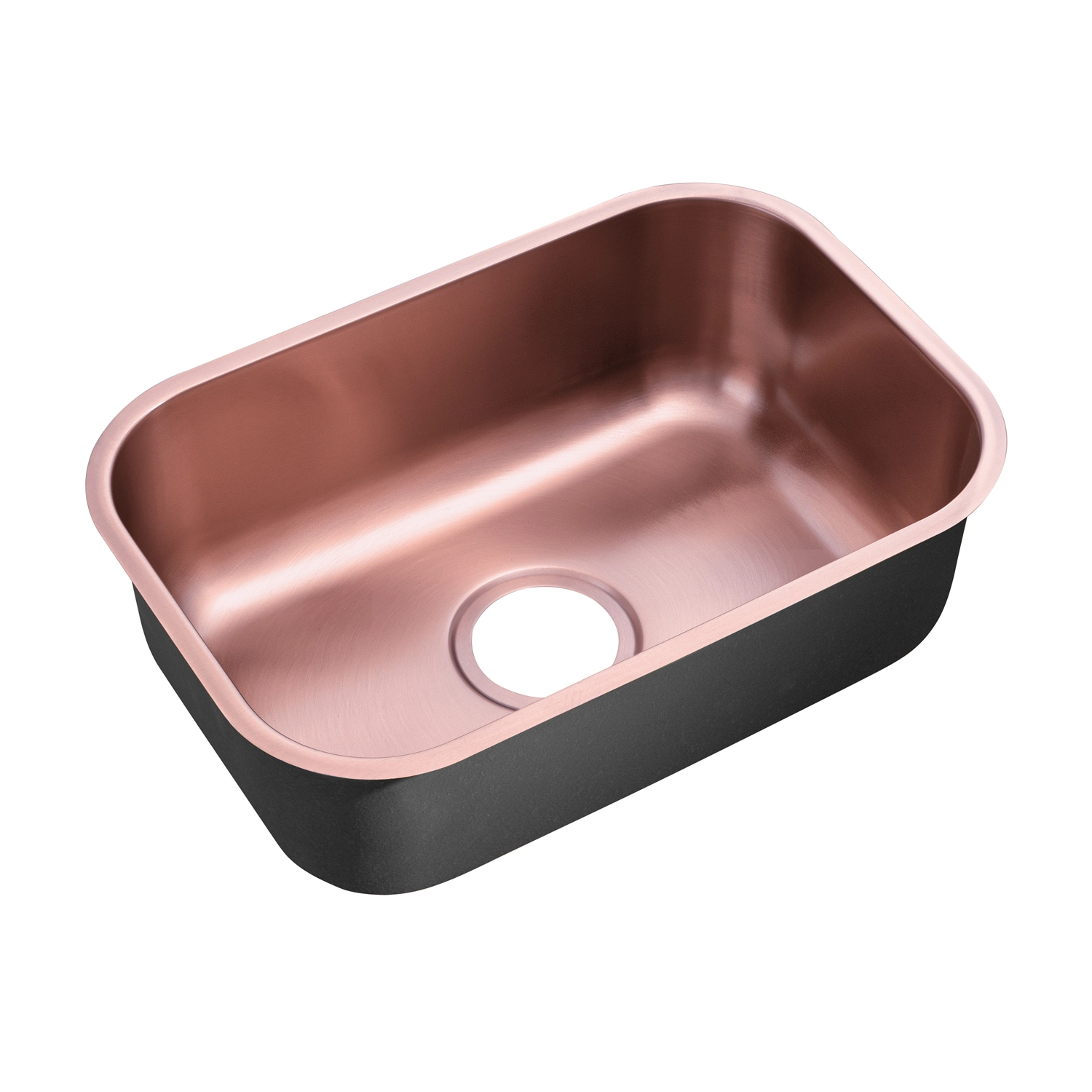 Cuba De Cozinha Inox Retangular 50x34 Cm (fuji Rosé Gold Fosca)