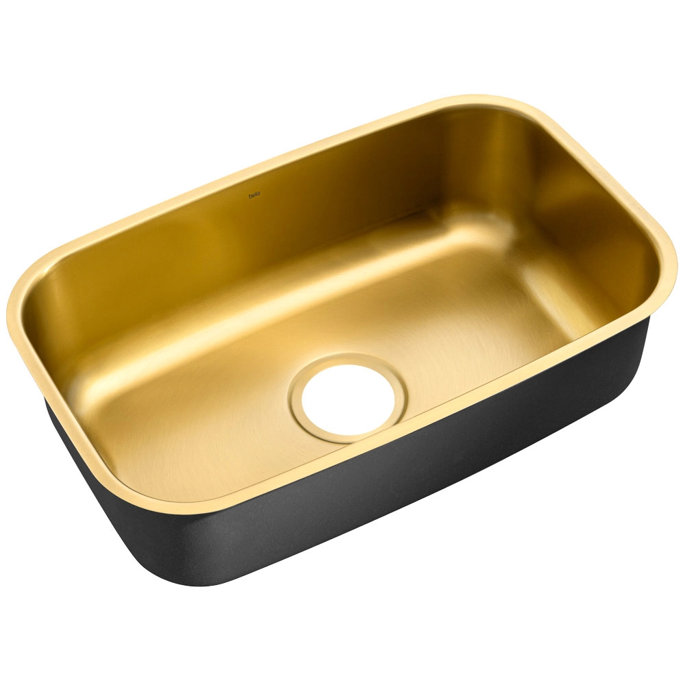 Cuba De Cozinha Inox Retangular 59x37 Cm (miura Dourada Fosca)