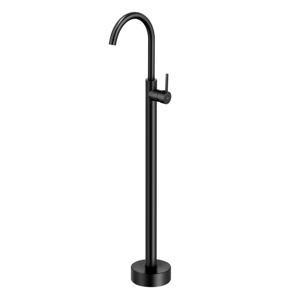 Torneira Monocomando De Piso Para Banheira (fiora Preta Fosca)