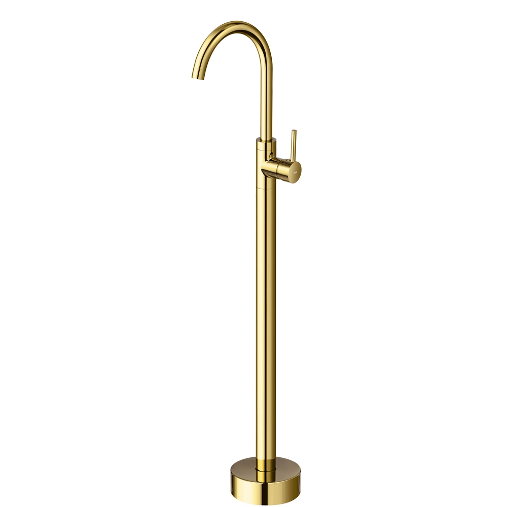 Torneira Monocomando De Piso Para Banheira (fiora Dourada)