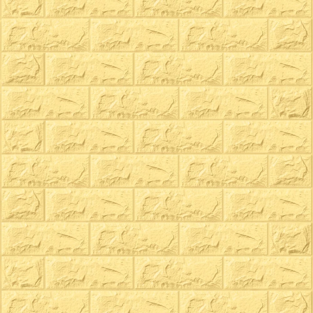 Kit 20 Un - Painel 3d Tijolo Adesivo 70x77x0,6 (amarelo)