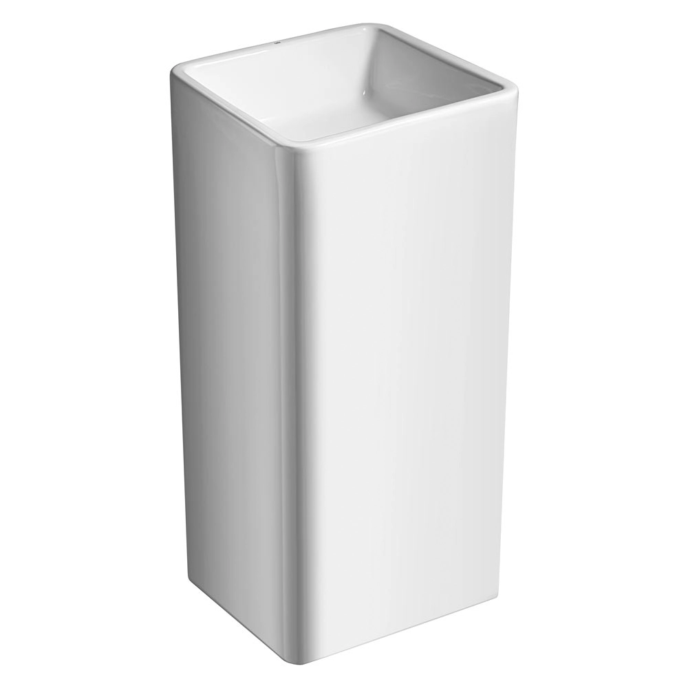 Cuba De Banheiro Louça Piso Quadrada 40 Cm (veneza Branca)