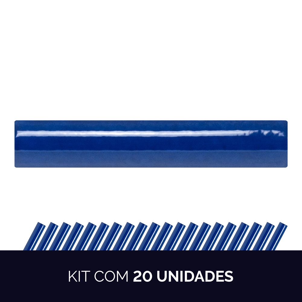 Kit 20 - Cantoneira Côncava Para Piscina 3,5x20 Cm (cobalto)
