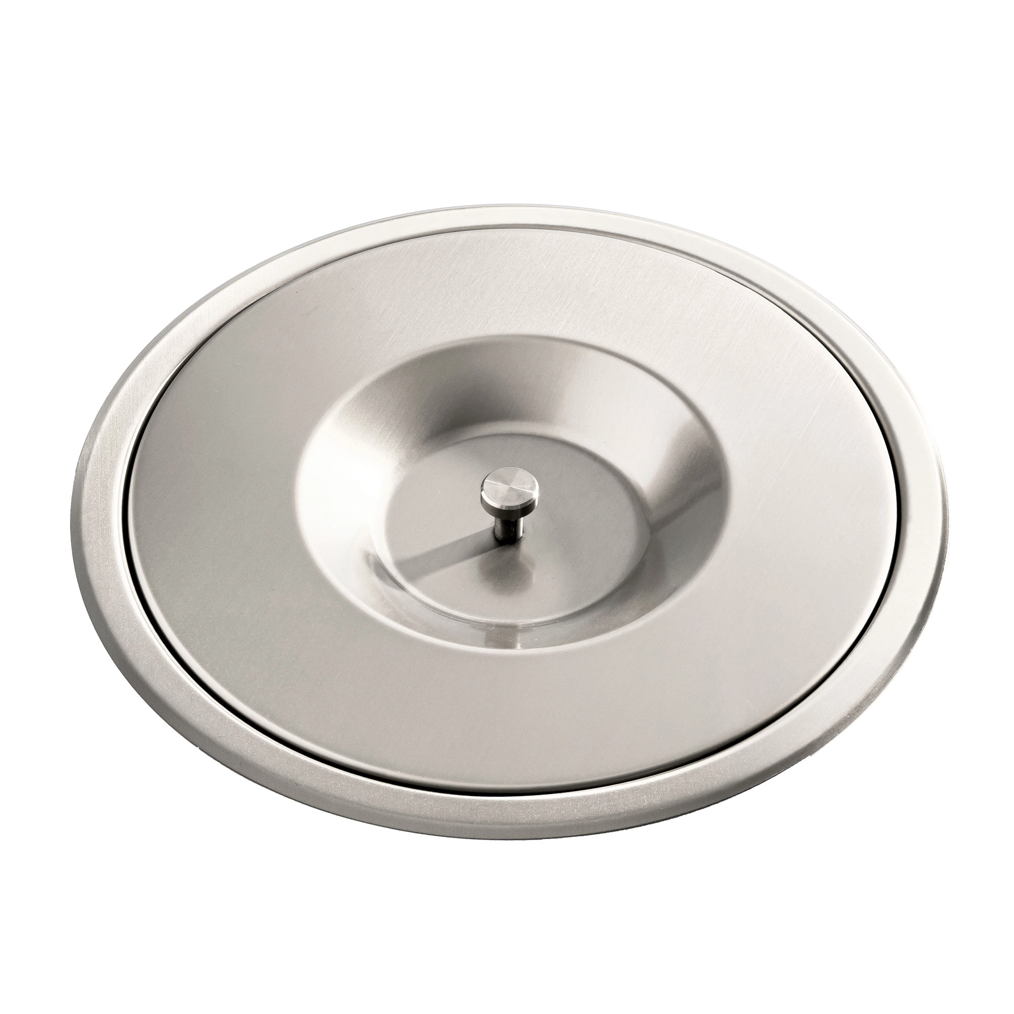 Lixeira Embutida De Cozinha Inox Redonda 5 Litros (escovada)