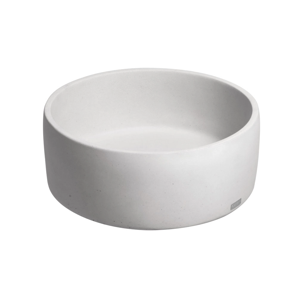 Cuba De Banheiro Concreto Apoio Redonda 35 Cm (small Off White)