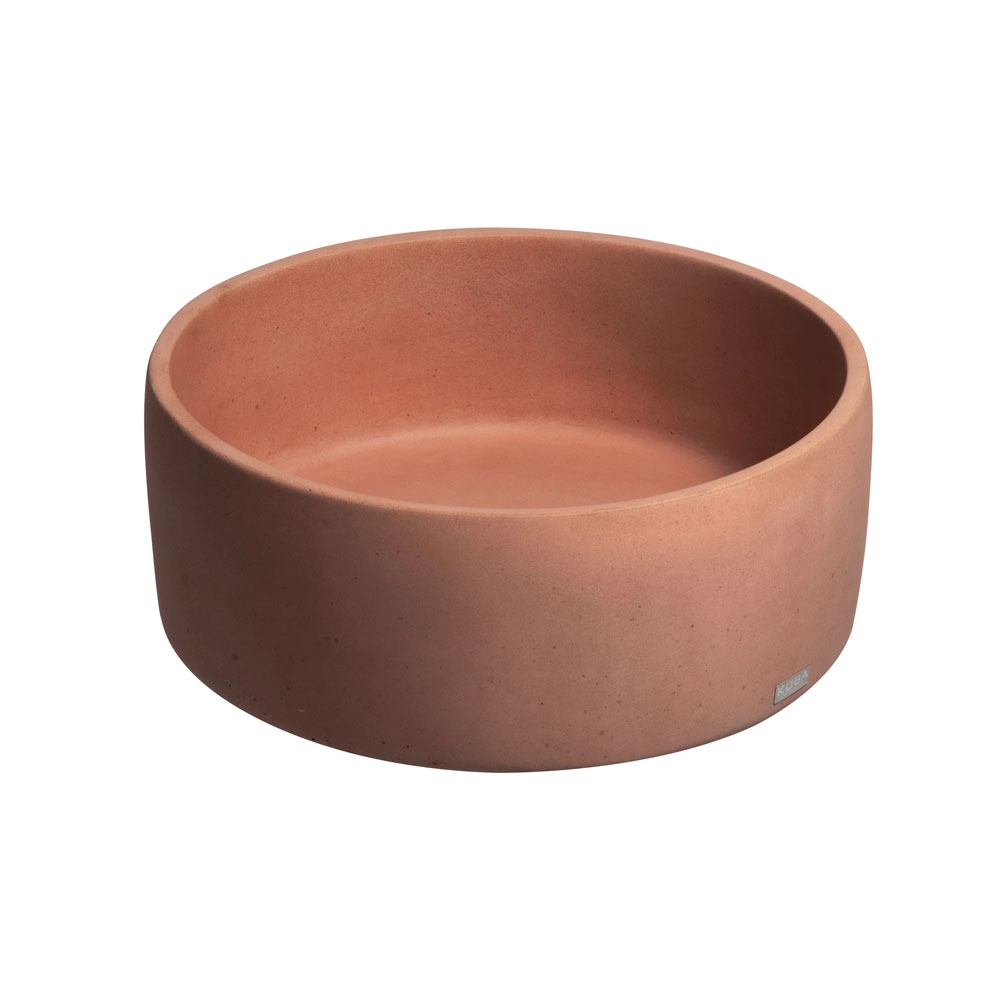 Cuba De Banheiro Concreto Apoio Redonda 35 Cm (small Salmão)