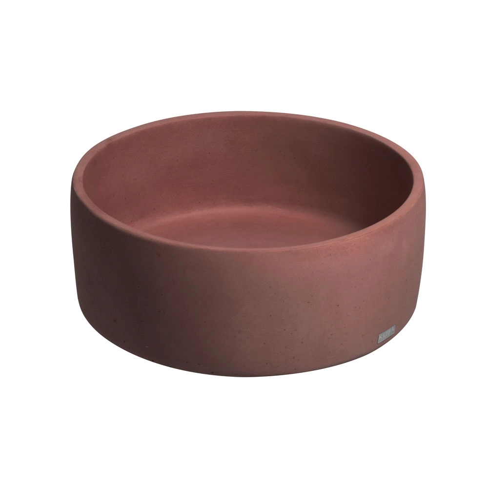 Cuba De Banheiro Concreto Apoio Redonda 35 Cm (small Terracota)