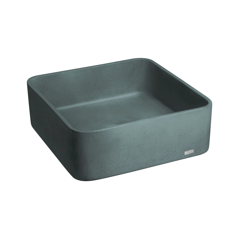 Cuba De Banheiro Concreto Apoio Quadrada 40 Cm (urban Florest)