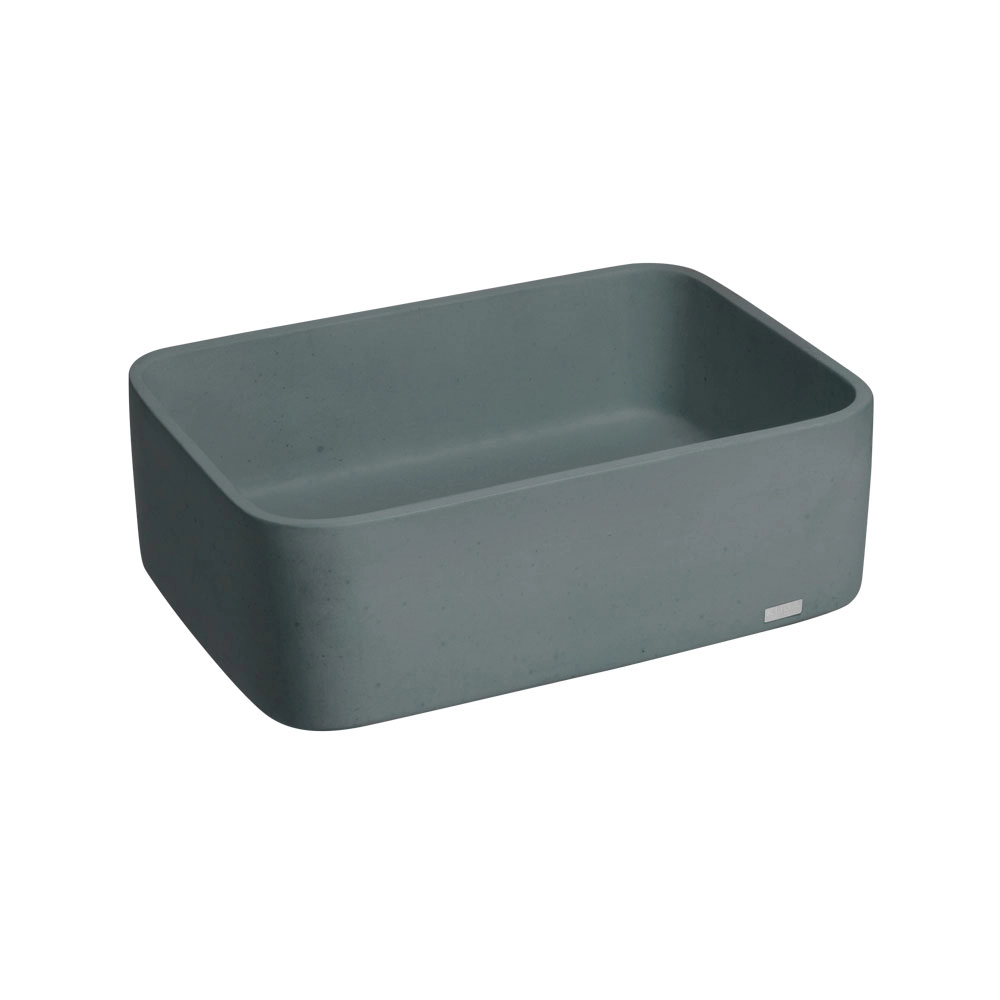 Cuba De Banheiro Concreto Apoio Retangular 42 Cm (tessa Florest)