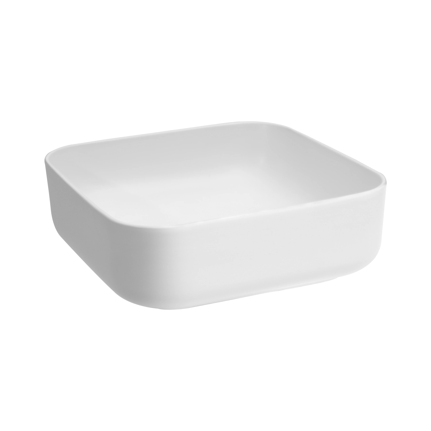 Cuba De Banheiro Louça Apoio Quadrada 39 Cm (treviso Branca Fosca)