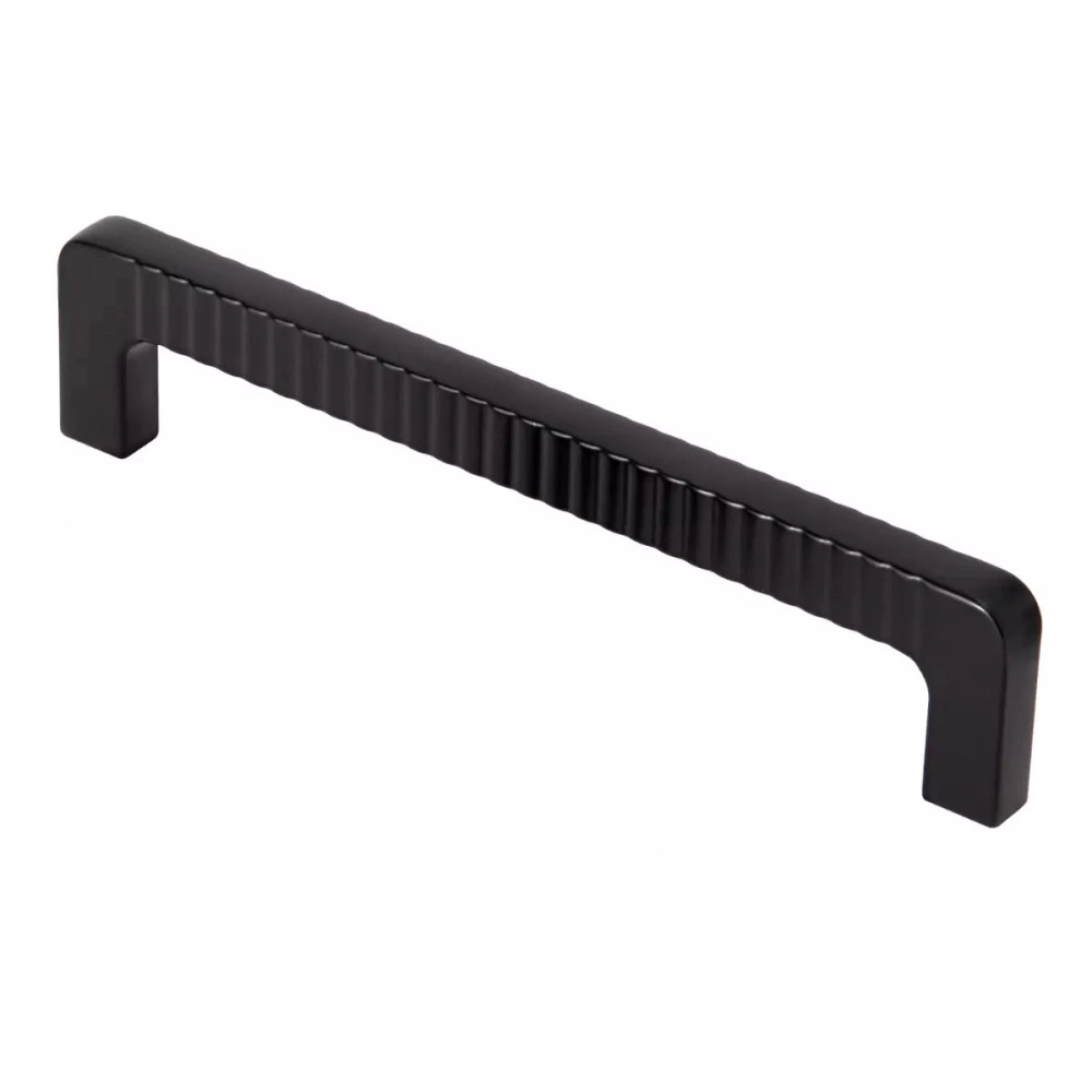 Puxador Para Móvel Alça Sobrepor 128 Mm Zamac (petra Preto Fosco)