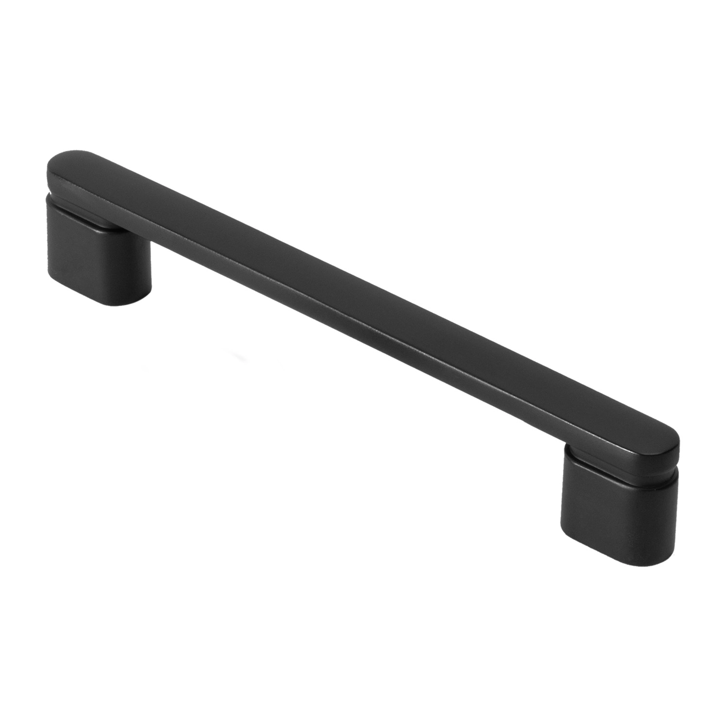Puxador Para Móvel Alça Sobrepor 128 Mm Zamac (memphis Preto Fosco)