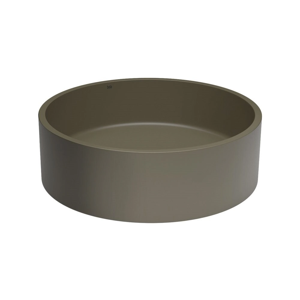 Cuba De Banheiro Concreto Apoio Redonda 35 Cm (oso Musgo)