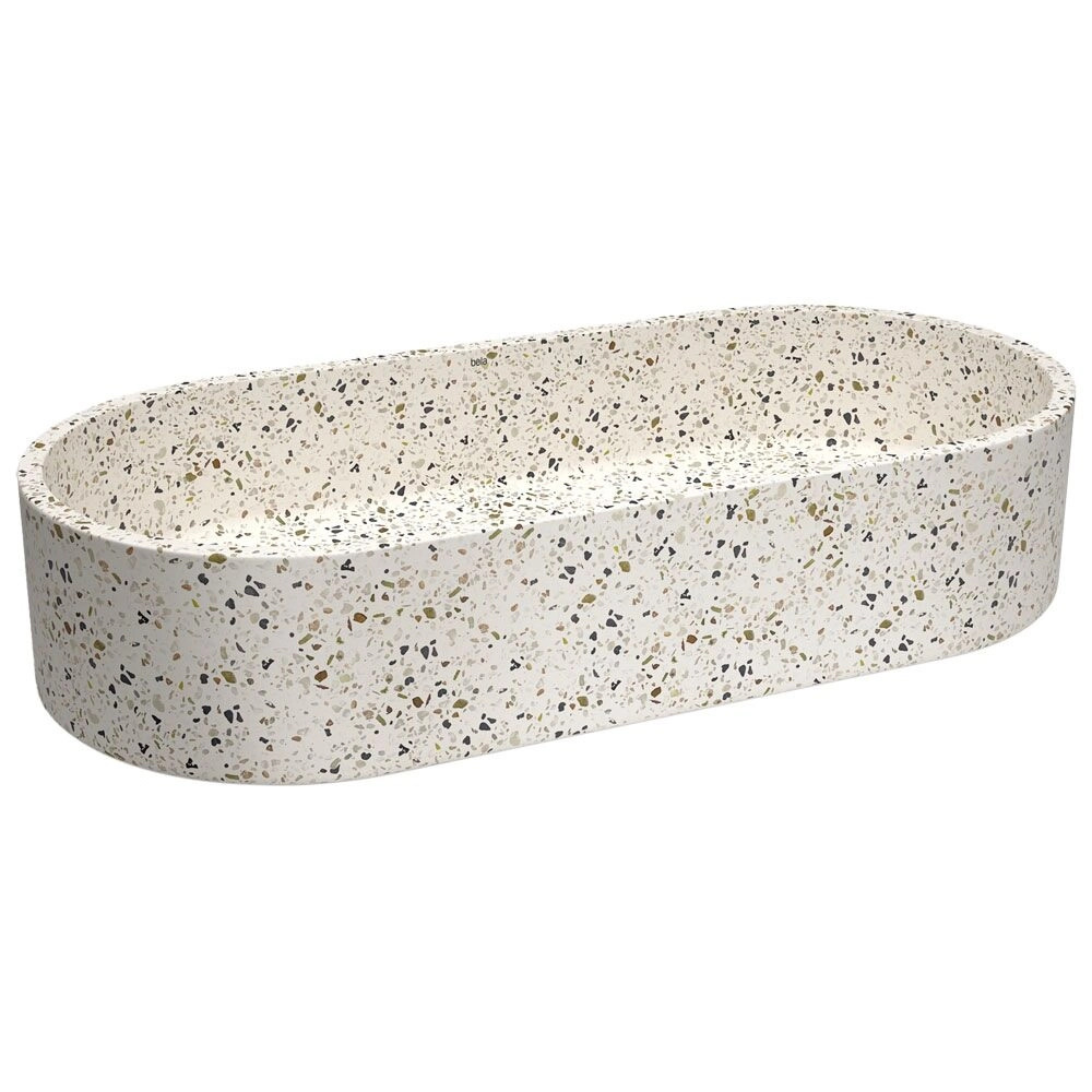 Cuba De Banheiro Concreto Apoio Elipse 60 Cm (francs Granilite Opala)