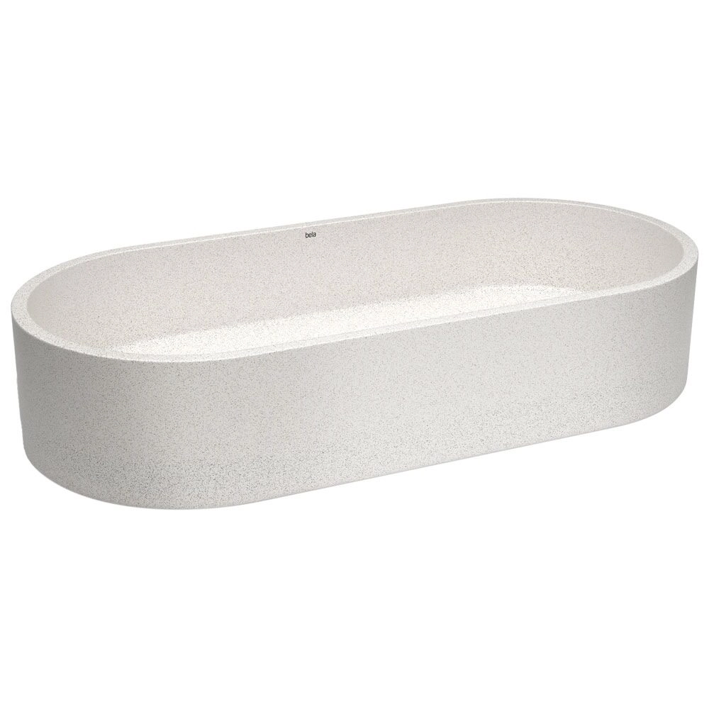 Cuba De Banheiro Concreto Apoio Elipse 60 Cm (francs Granilite Polar)