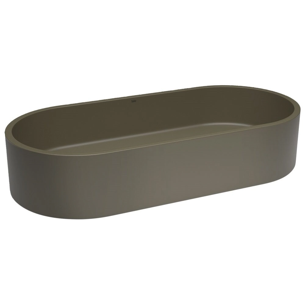 Cuba De Banheiro Concreto Apoio Elipse 60 Cm (francs Musgo)