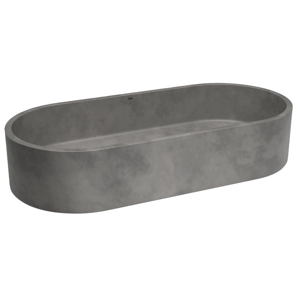 Cuba De Banheiro Concreto Apoio Elipse 60 Cm (francs Cemento)