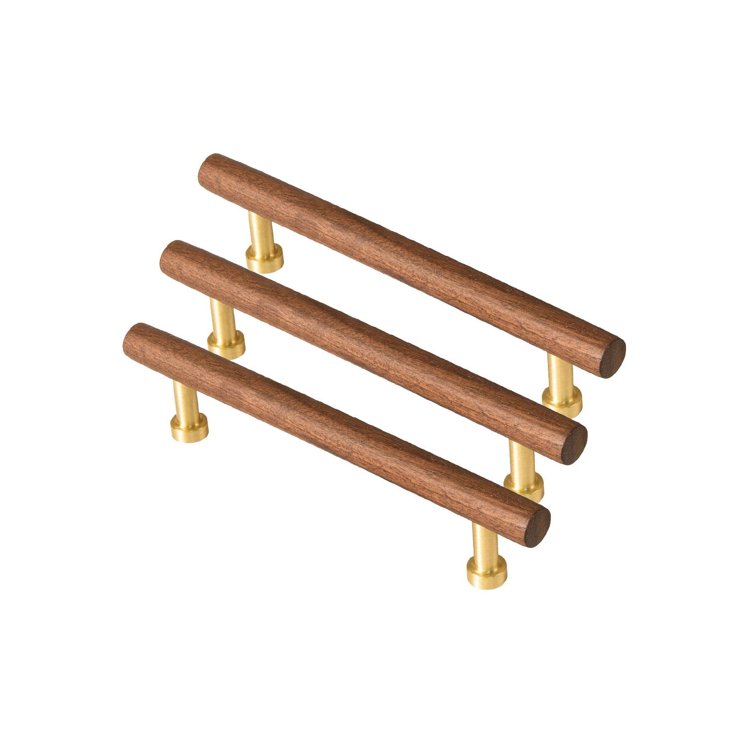Kit 03 - Puxador Para Móvel Alça Sobrepor 128 Mm Em Madeira (argos)