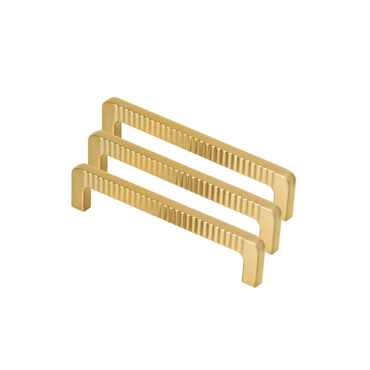 Kit 03 - Puxador Para Móvel Alça Sobrepor 128 Mm Zamac (petra Dourado Fosco)