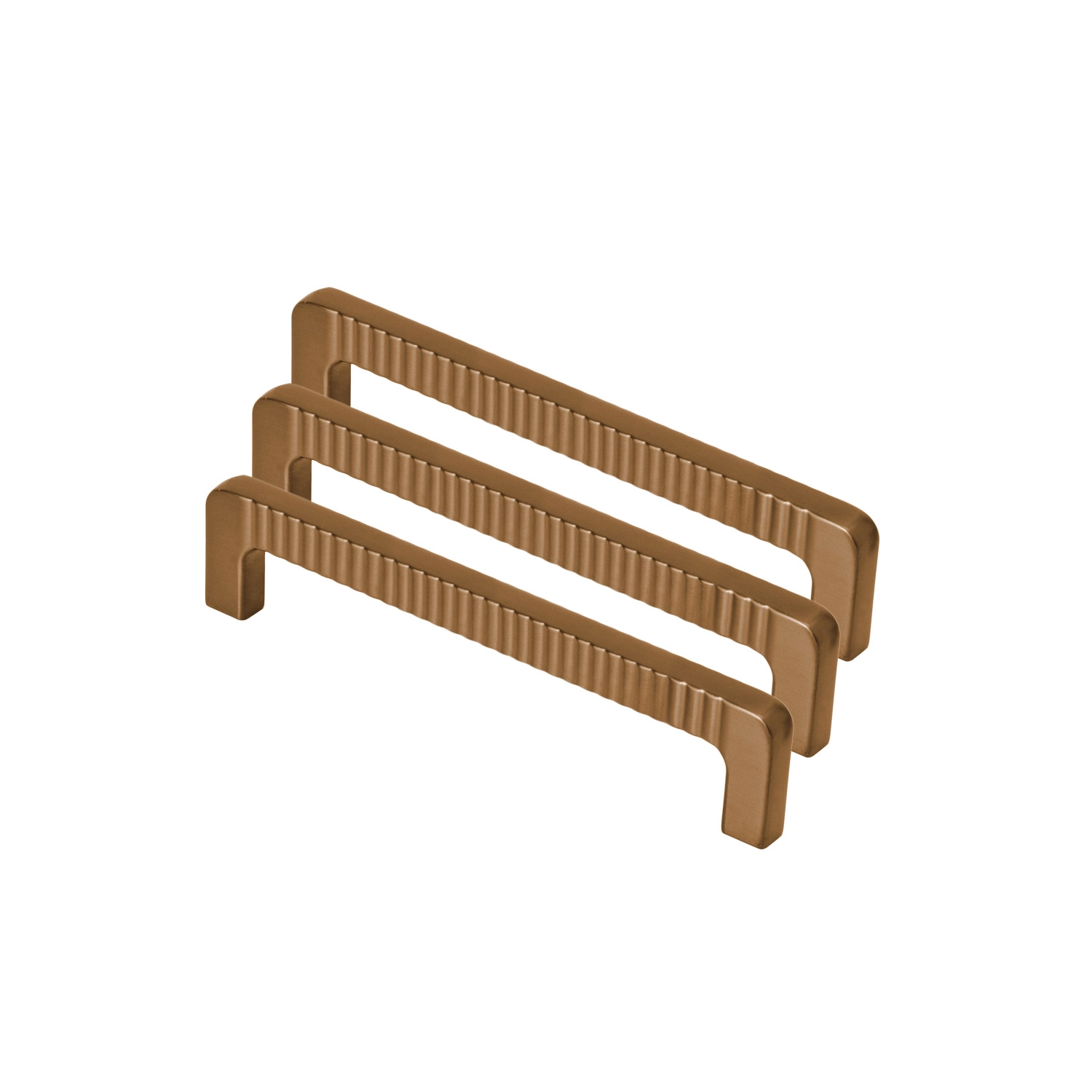Kit 03 - Puxador Para Móvel Alça Sobrepor 128 Mm Zamac (petra Rosé Gold Fosco)
