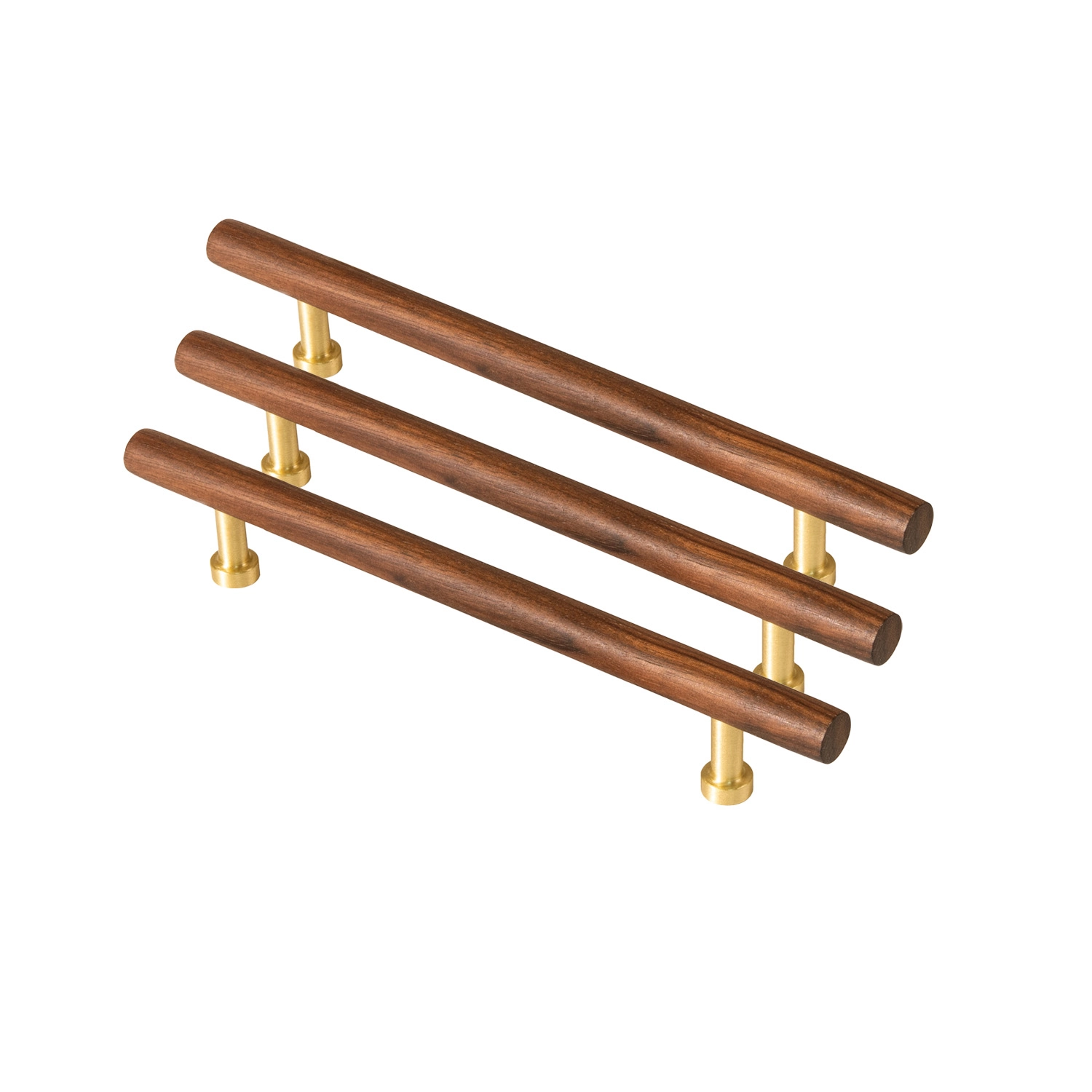 Kit 03 - Puxador Para Móvel Alça Sobrepor 160 Mm Em Madeira (argos)