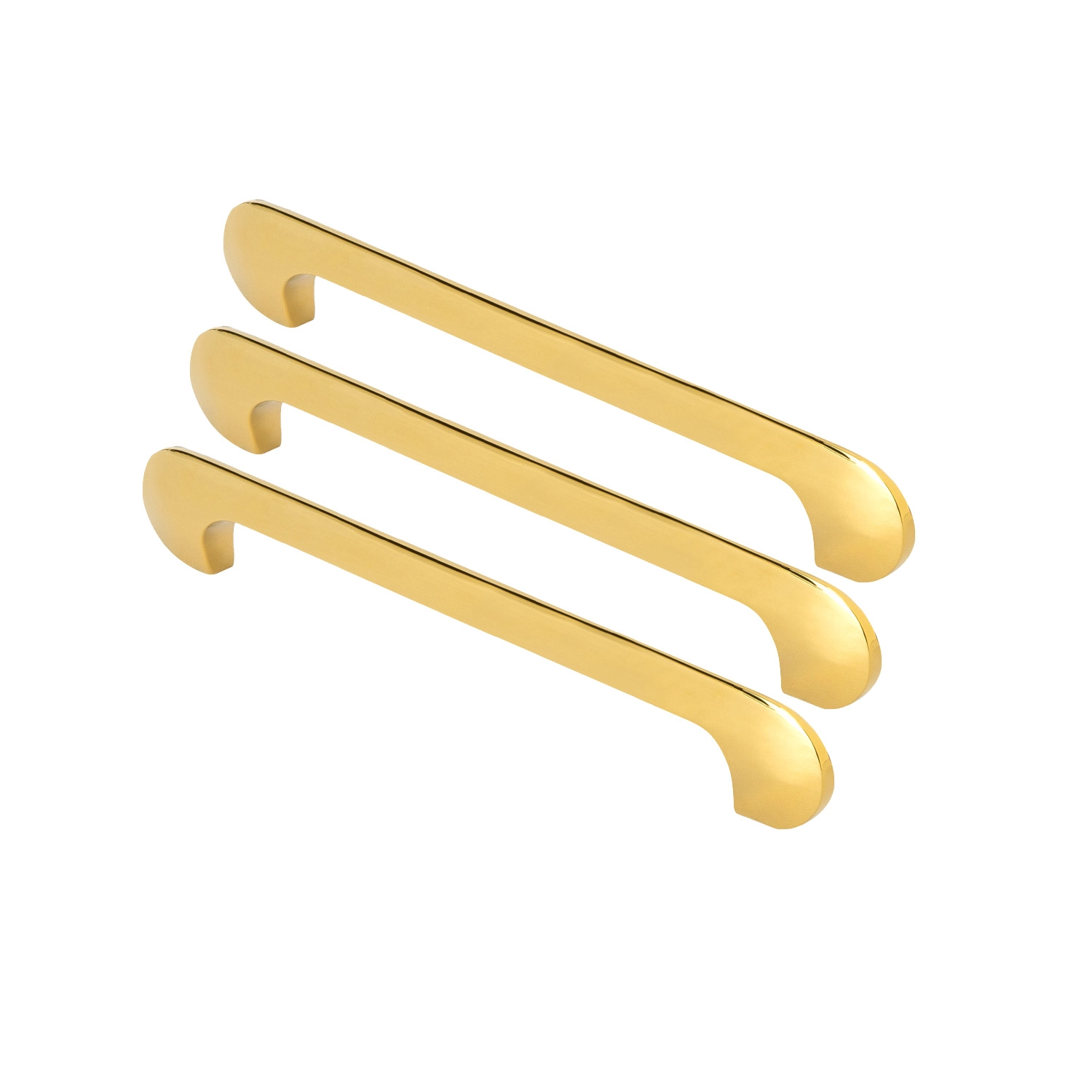 Kit 03 - Puxador Para Móvel Alça Sobrepor 160 Mm Zamac (pompeia Dourado)