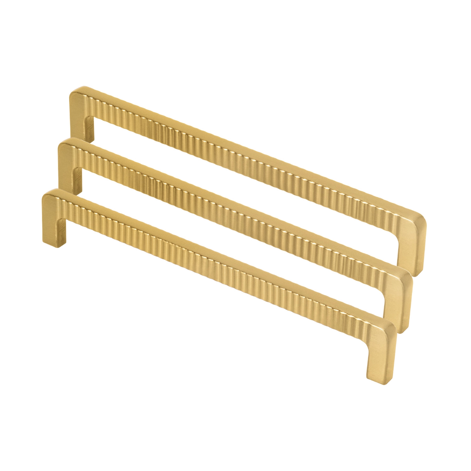 Kit 03 - Puxador Para Móvel Alça Sobrepor 192 Mm Zamac (petra Dourado Fosco)