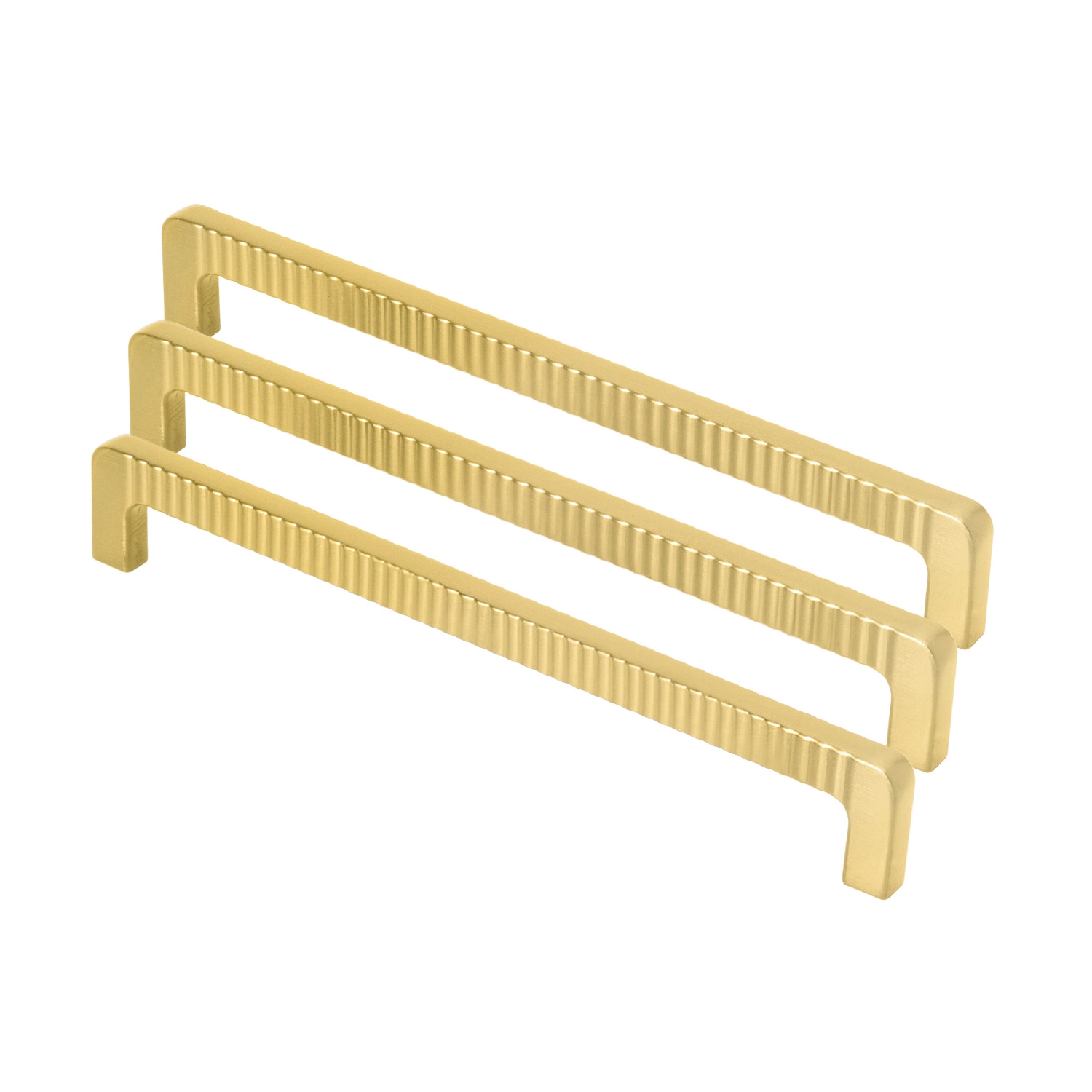 Kit 03 - Puxador Para Móvel Alça Sobrepor 192 Mm Zamac (petra Ouro Fosco)