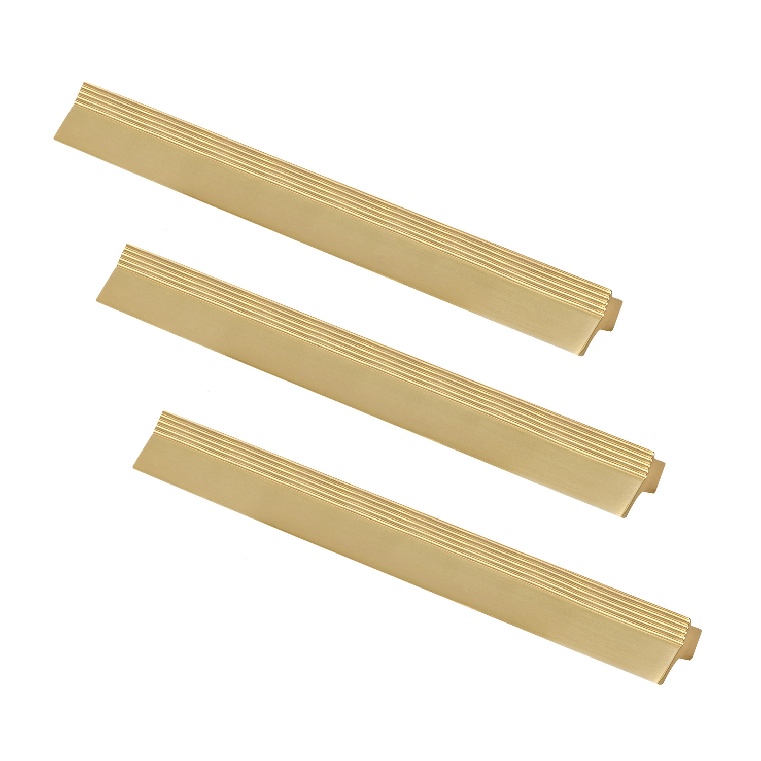 Kit 03 - Puxador Para Móvel Alça Sobrepor 192 Mm Zamac (troia Dourado Fosco)