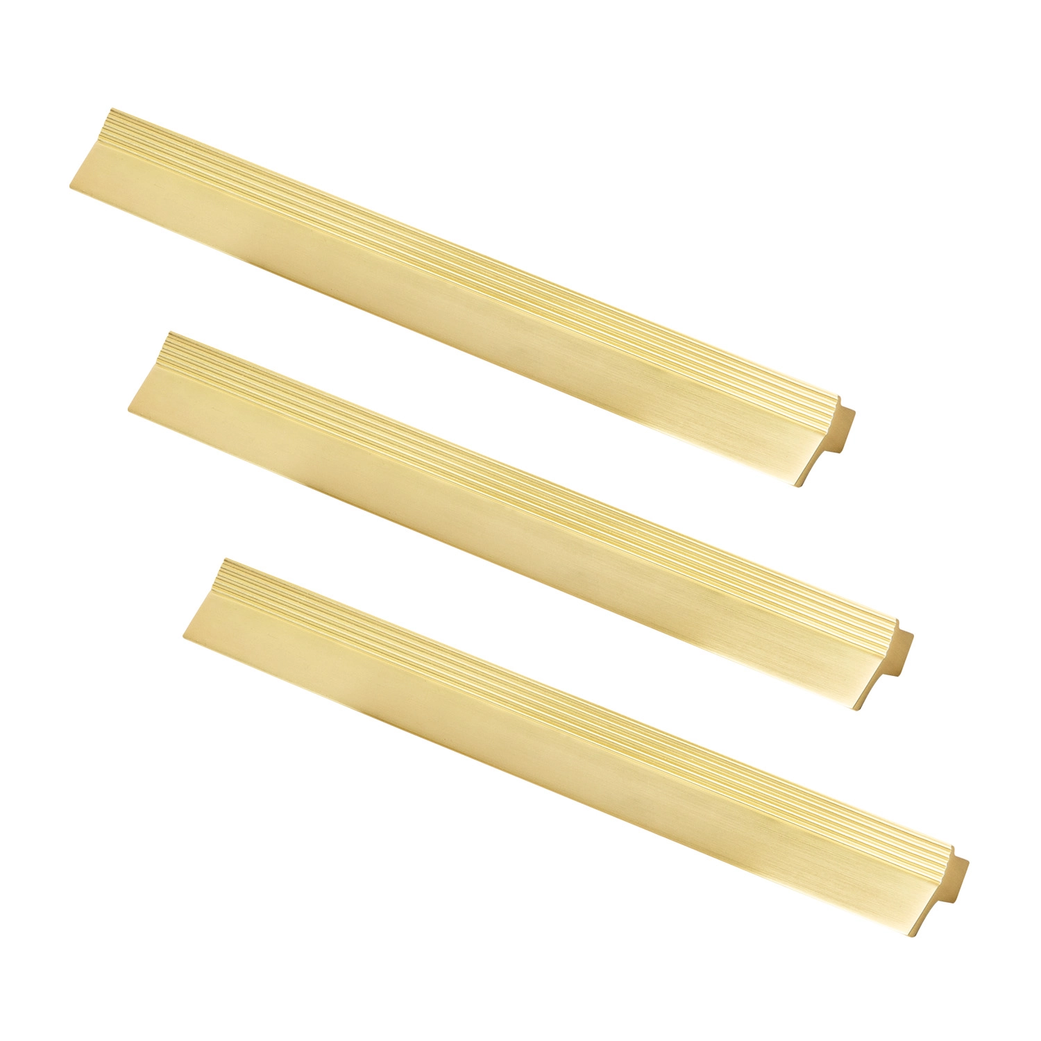 Kit 03 - Puxador Para Móvel Alça Sobrepor 192 Mm Zamac (troia Ouro Fosco)