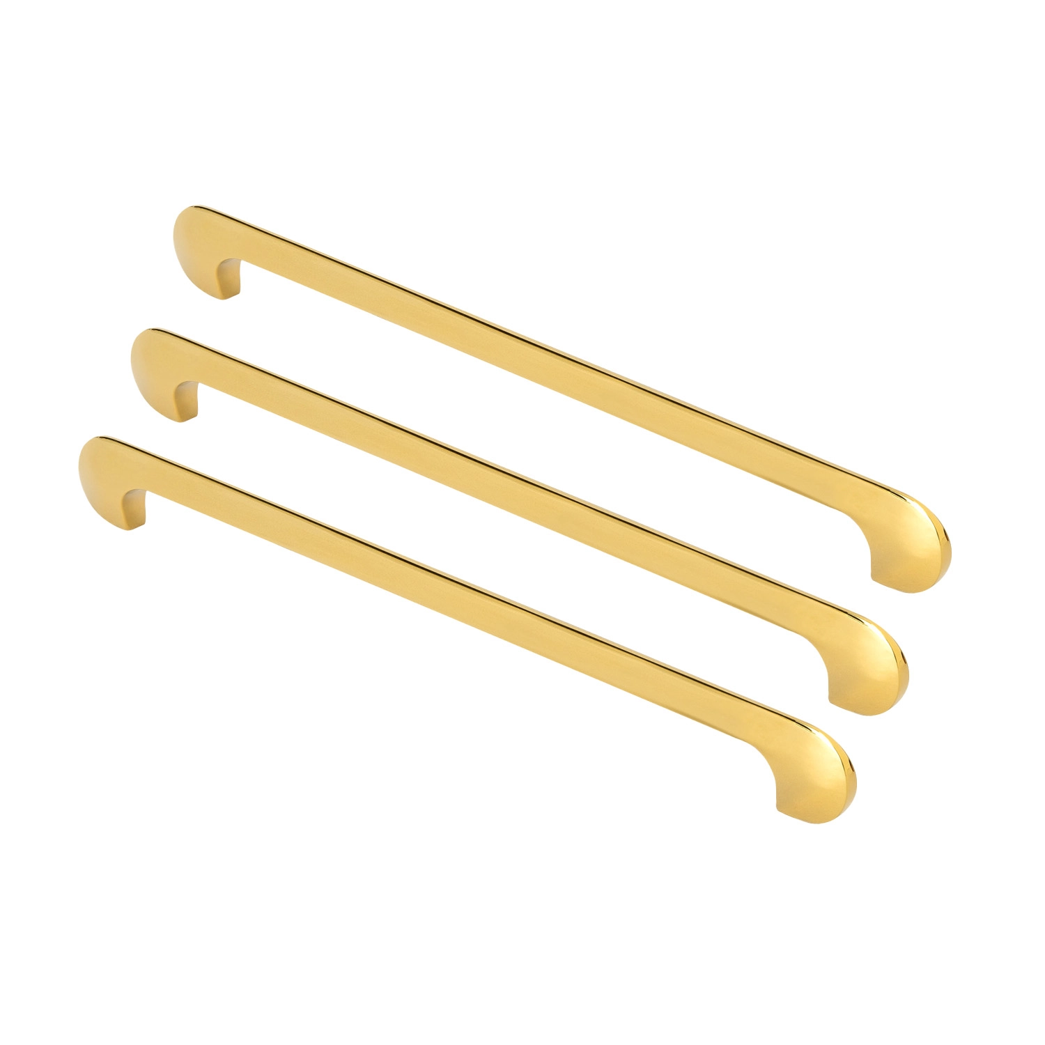 Kit 03 - Puxador Para Móvel Alça Sobrepor 256 Mm Zamac (pompeia Dourado)