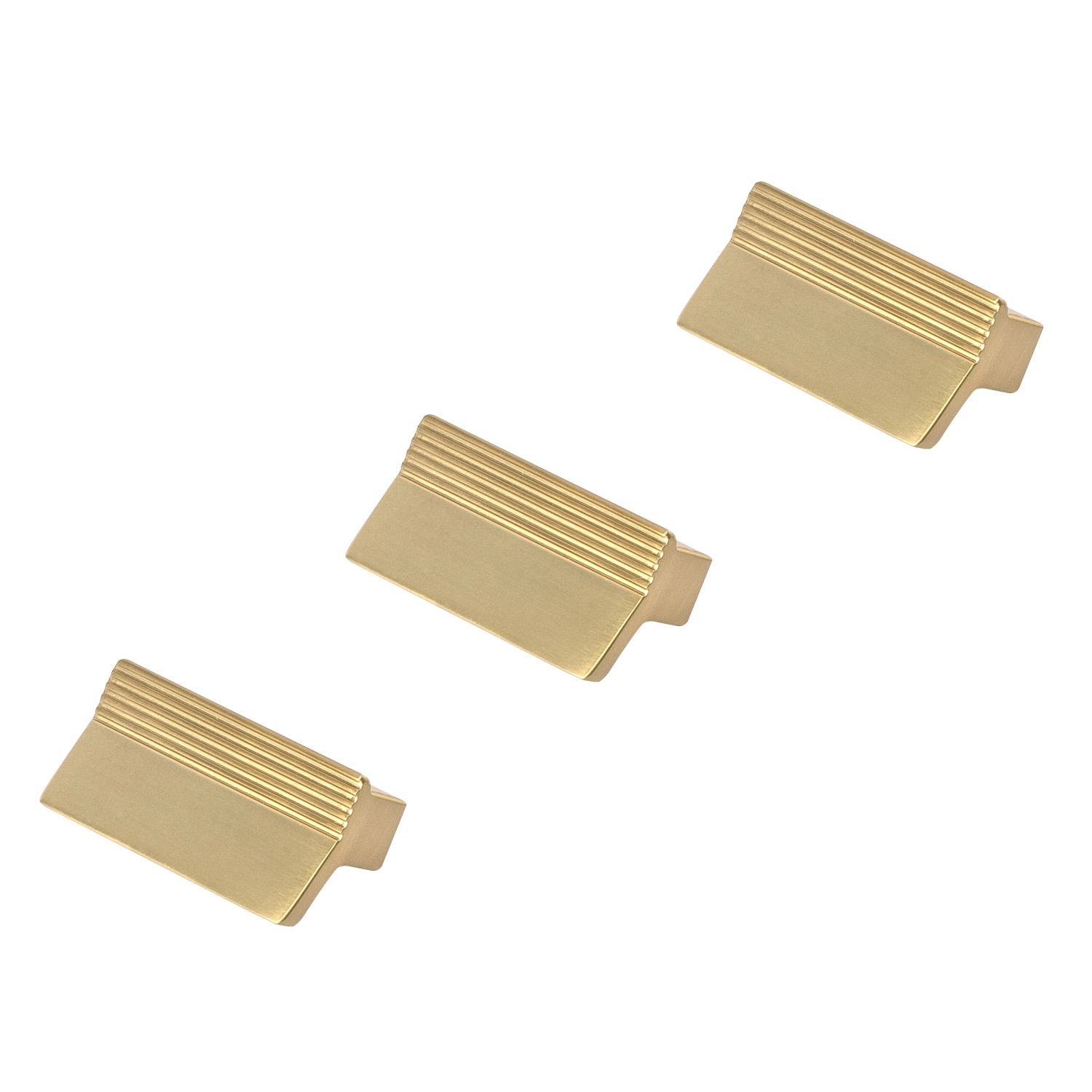 Kit 03 - Puxador Para Móvel Alça Sobrepor 32 Mm Zamac (troia Dourado Fosco)