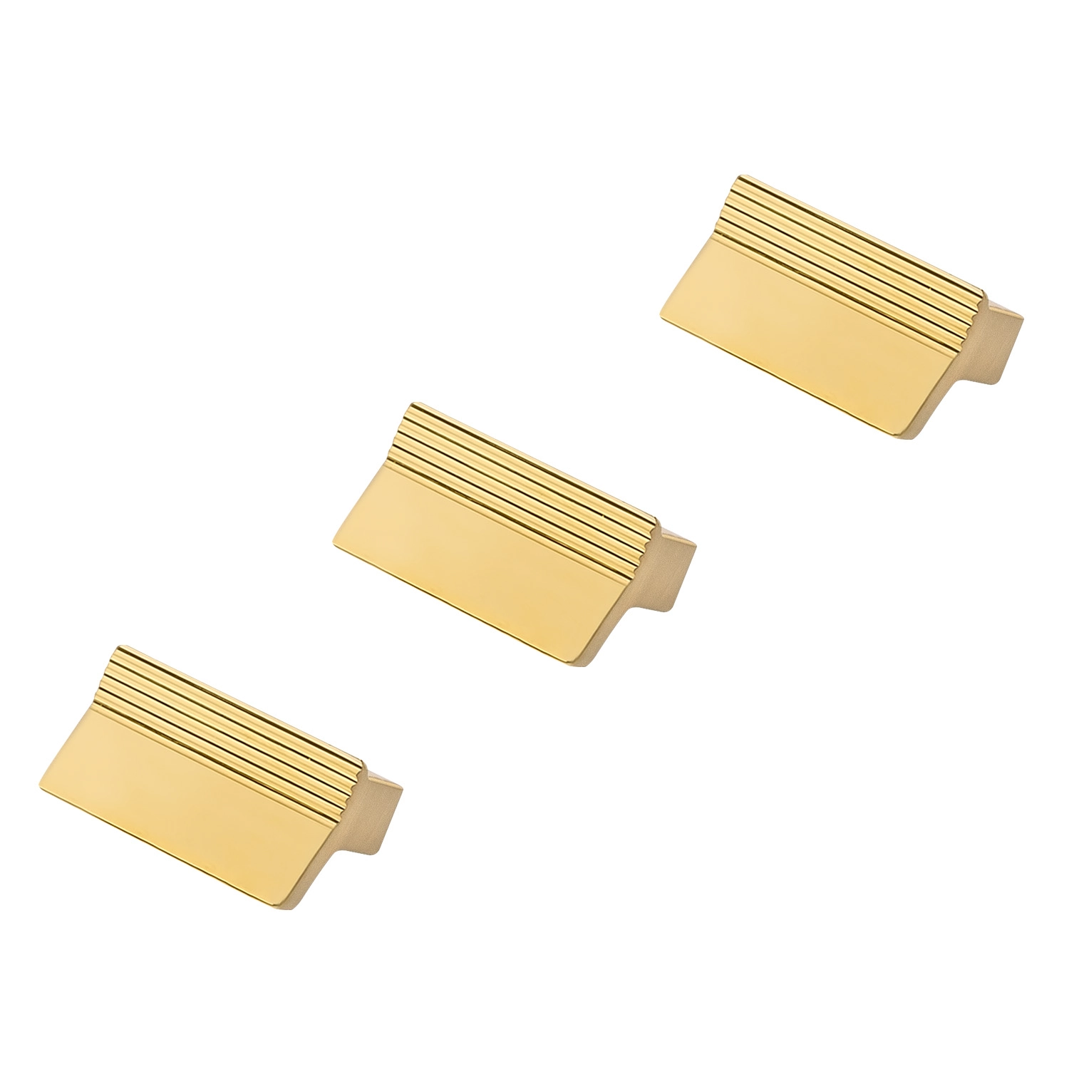 Kit 03 - Puxador Para Móvel Alça Sobrepor 32 Mm Zamac (troia Dourado)