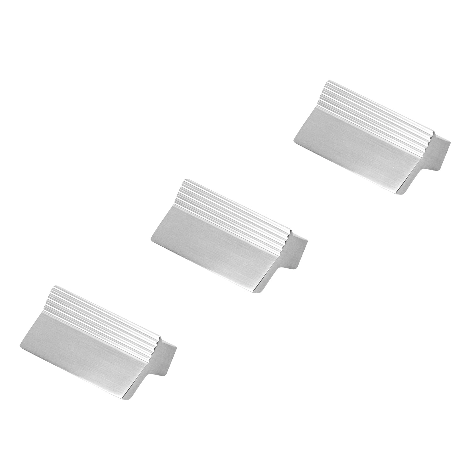 Kit 03 - Puxador Para Móvel Alça Sobrepor 32 Mm Zamac (troia Escovado)